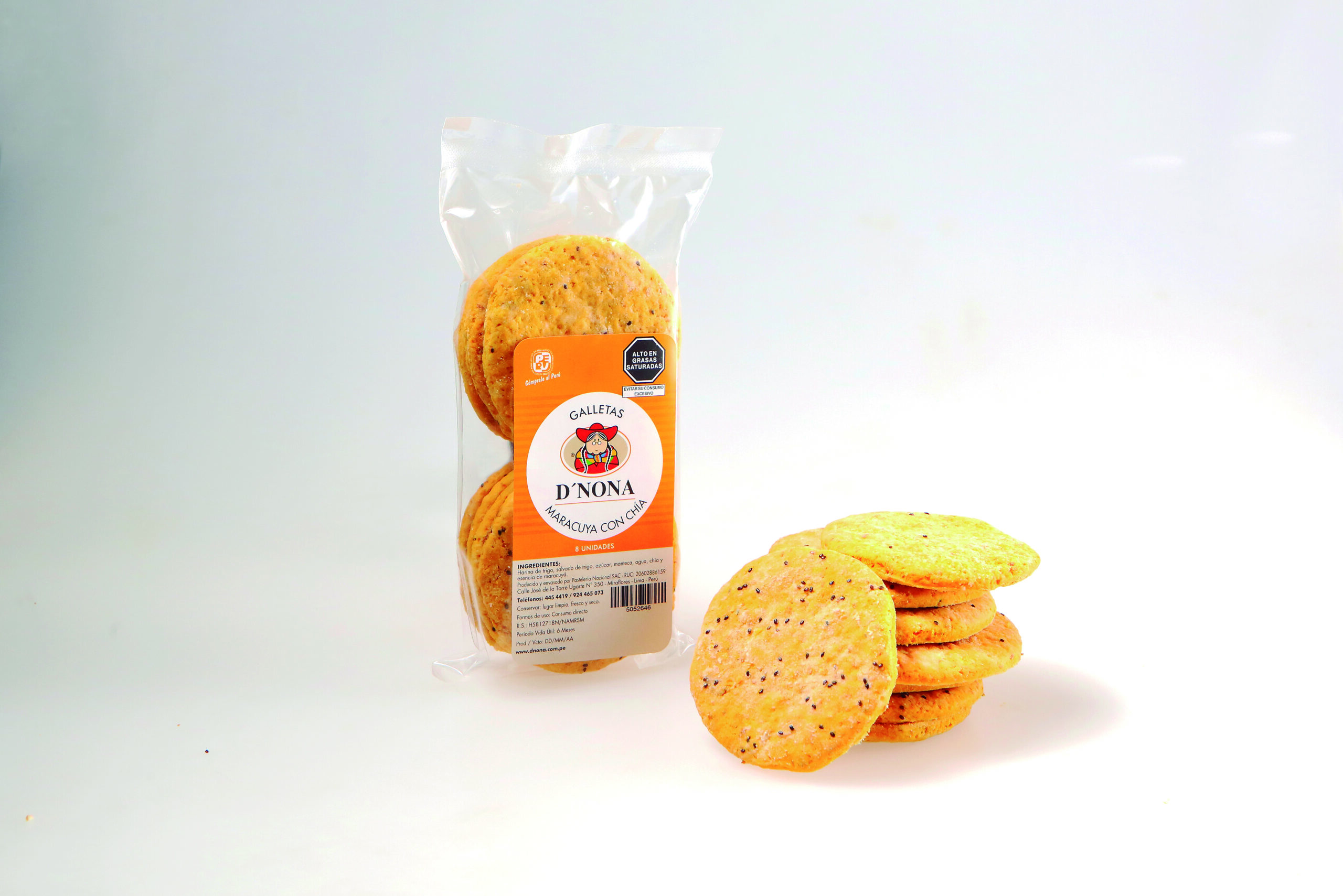 Galletón integral de maracuyá