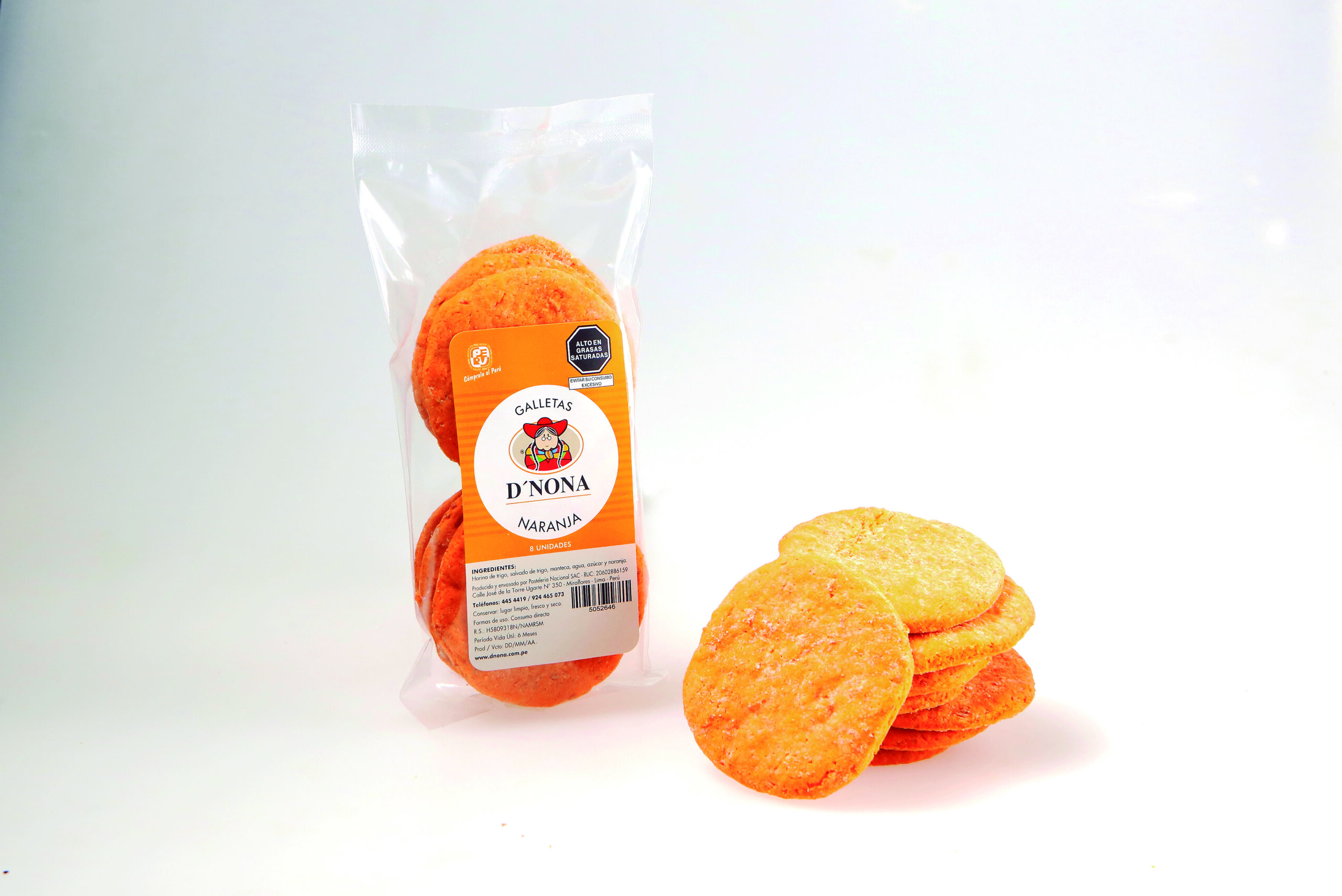 Galletón integral de naranja