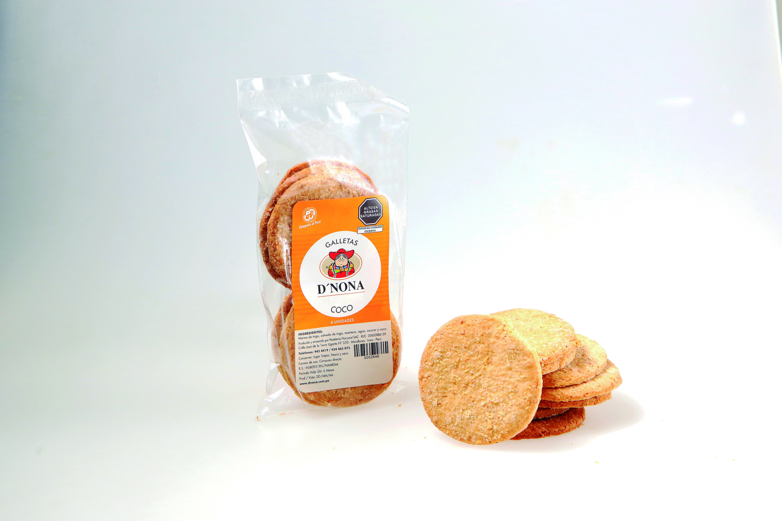 Galletón integral de coco